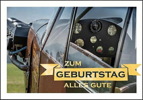 Produktbild Edition Gollong Doppelkarte. Zum Geburtstag (Flugzeug)