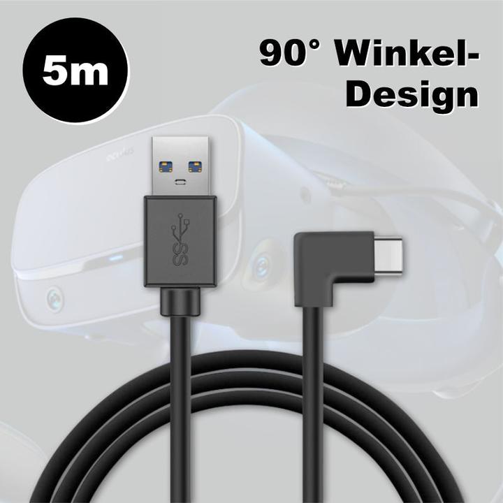 Immagine prodotto Hermex Cavo per occhiali VR 5m Oculus Quest 1 + 2 Cavo dati per cuffie VR