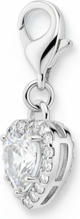 Produktbild Thomas Sabo Charm-Anhänger Herz Weiss Silber (Silber 925, Sterling Silver)