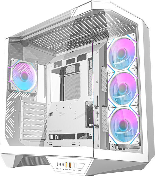 Produktbild Darkflash Tech Darkflash DY470 computer case (white) + 4 fans + GPU bracket (ATX, mATX, Mini-ITX)