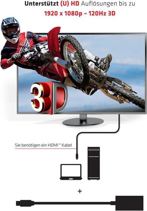 Immagine prodotto Club 3D DisplayPort – HDMI (0.20 m, HDMI, DisplayPort)