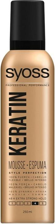 Syoss KERATIN mousse flexible y brillo 250 ml (Mousse coiffante, 250 ml)