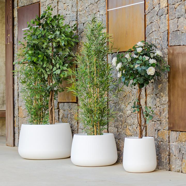 Produktbild Newgarden CAMELIA 40 LED Solar Blumentopf, Pflanzkübel aussen + RGB, Akku, Fernbedienung IP65 (45 lm, IP65)