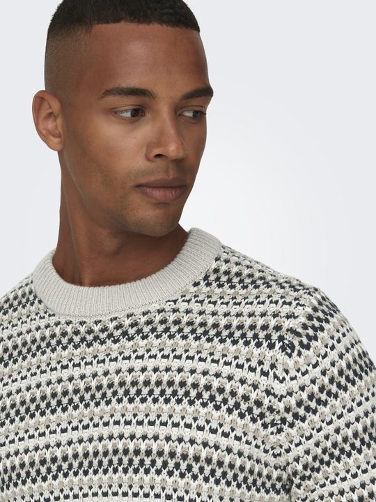 Actual product image Only & Sons ONSMUSA REG 3 STRUC CREW KNIT Strickpullover (XXL)