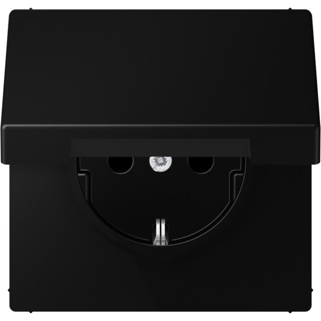 JUNG, Steckdose, Steckdose 1f sw mt LS UP Klappd IP44 ZP LS1520BFKLSWM