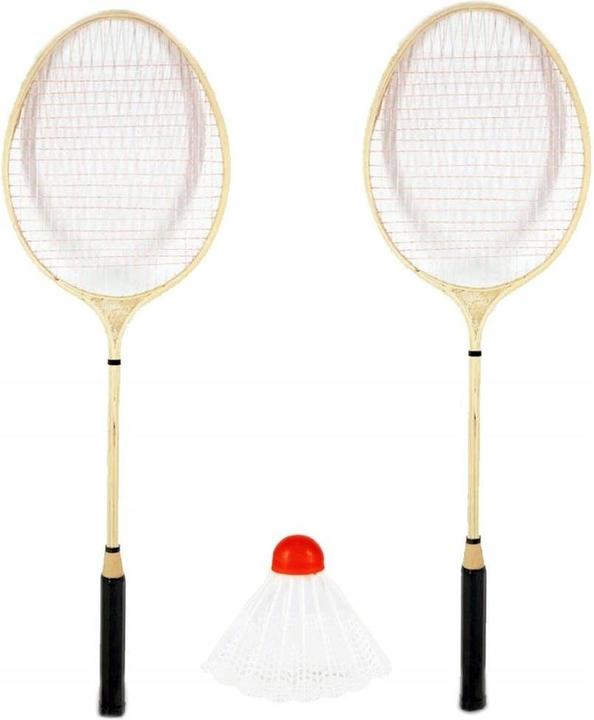 Actual product image ICOM Wooden badminton 65.5 cm in net