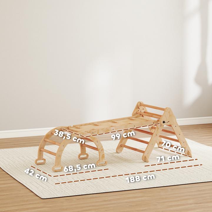 Produktbild Aiyaplay Klettergerüst Pappelholz, Kiefernholz Naturholz