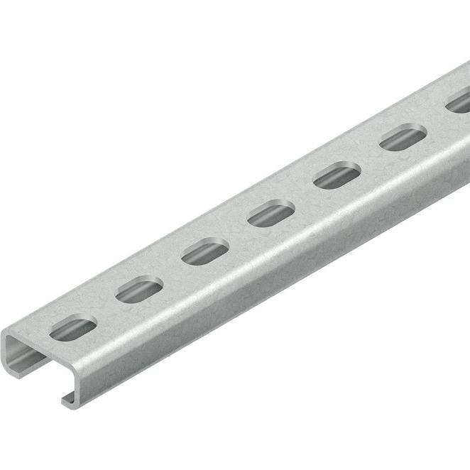 Niedax NIE 2971/2GL Ankerschiene C-Prof.SW 16mm 30x15x2000mm gelocht dickschichtp., Elektronikzubehör + Gehäuse, Silber