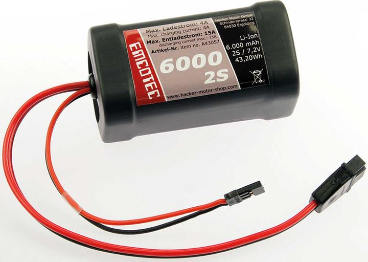 Image du produit Emcotec batterie liion 6000mah 7,2v 2s compact 15a