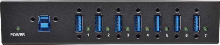 Produktbild Eaton 7-Port Industrial-Grade USB 3.0 SuperSpeed Hub 20kV ESD Immunity Metal Housing Mount (USB-C, 7 Ports)