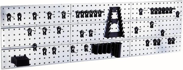 Image du produit Raaco Jeu de crochets à outils avec plaques perforées Panneau mural à outils 3 + 44Clips