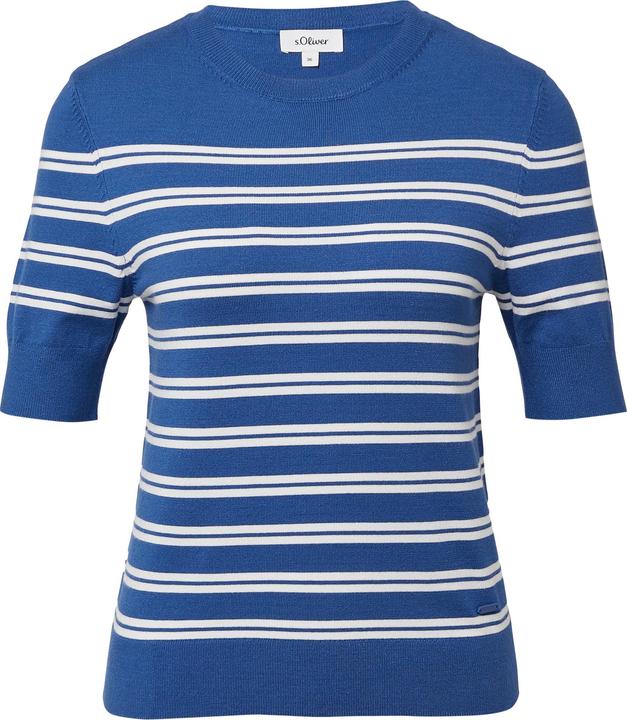 Produktbild s.Oliver Strickpullover Kurzarm-Strickpullover aus Viskosemix (34)