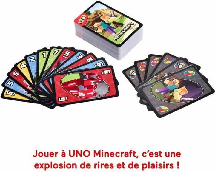Produktbild Mattel Games Minecraft: UNO (Deutsch, Englisch, Französisch, Italienisch, 2 - 10 Spieler)