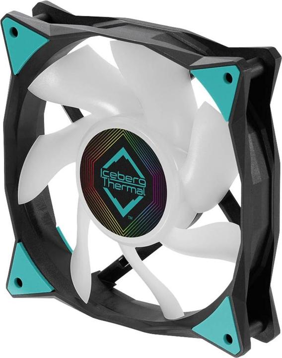 Actual product image Iceberg Thermal IceGALE ARGB computer case fan 12 cm Black 1 piece(s) (120 mm, 1 x)