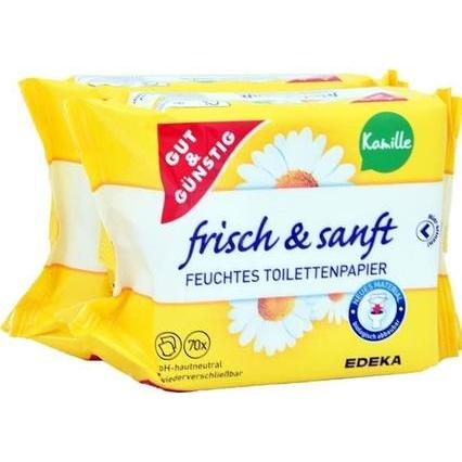Thumbnail - Gut & Günstig, Toilettenpapier, GUT&GÜNSTIG Feuchtes Toilettenpapier frisch & sanft 1-lagig 2x 70 Tücher (70 x)