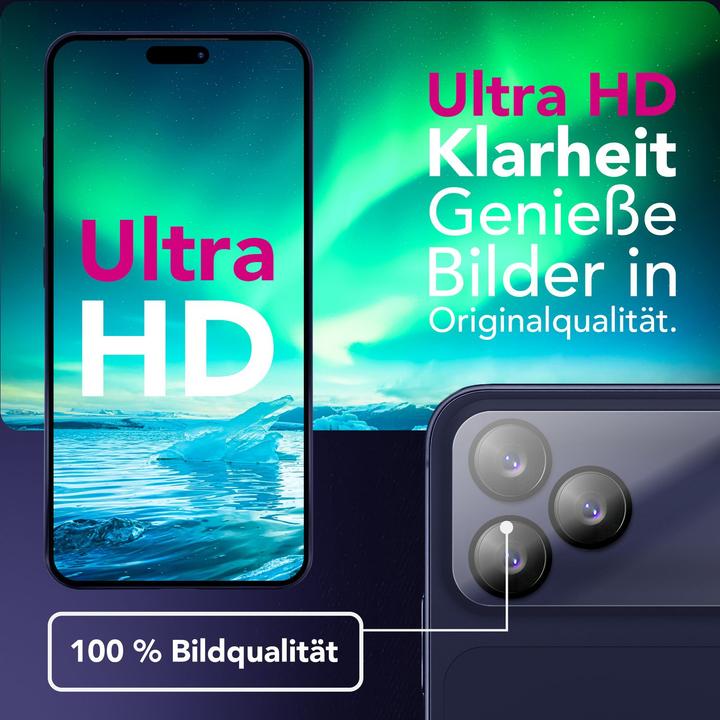 Actual product image Nalia Kameraglas "Focus.X2 MAX" - 2x Schutz Glas für Kamera Linse, Anti-Reflex, Ultra Klar, Full Cover (2 pcs., Apple iPhone 17 Pro Max)