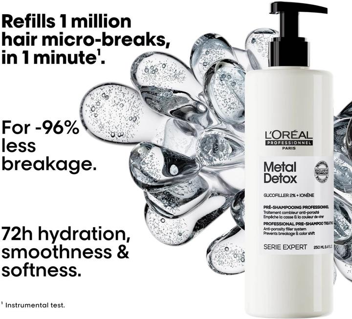Image du produit L'Oréal Professionnel L'OrÃ©al Professionnel - Pre-shampoo treatment Serie Expert Metal Detox (Pre-shampoo) 250 ml - (Shampooing anti-poux, 250 ml)