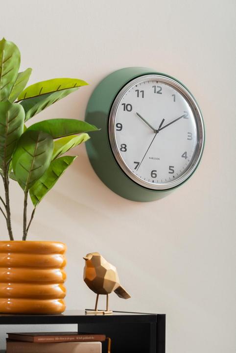 Produktbild Karlsson Wandklok Modern Retro - Groen - Ã˜34cm - Wandklok Retro (34 cm)