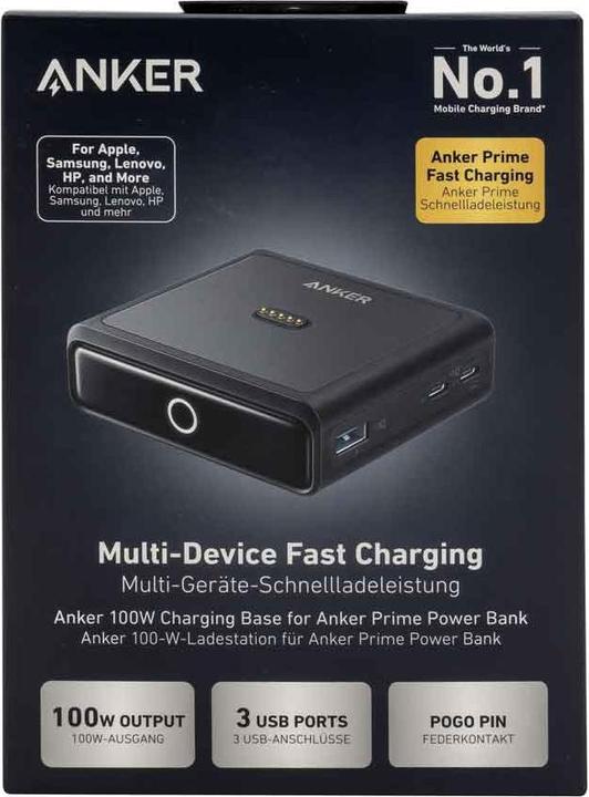 Immagine prodotto Anker Charging Base for Anker Prime (20000000 mAh, 100 W, 74 Wh)