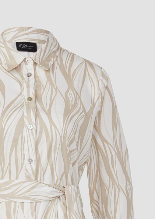 Produktbild S.Oliver Kleid Hemdblusenkleid aus Popeline in Midilänge mit All-over-Print (48)