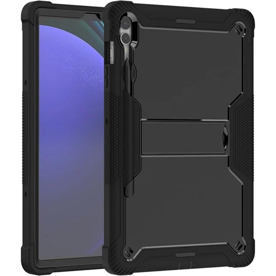 Techsuit - Rugged TabShell + Screen Protector - Samsung Galaxy Tab S9 Plus / S10 Plus - Black (Galaxy Tab S9 Plus, Samsung Galaxy Tab S9+), Cover tabl