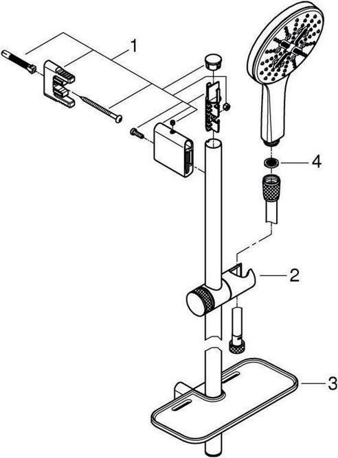 Produktbild Grohe Rainshower SmartActive 130 Brausestangenset