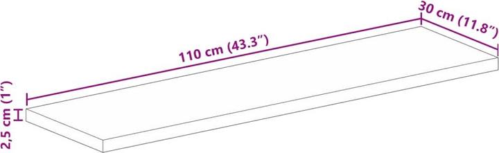 Immagine prodotto vidaXL Tischplatte (110 x 30 cm)