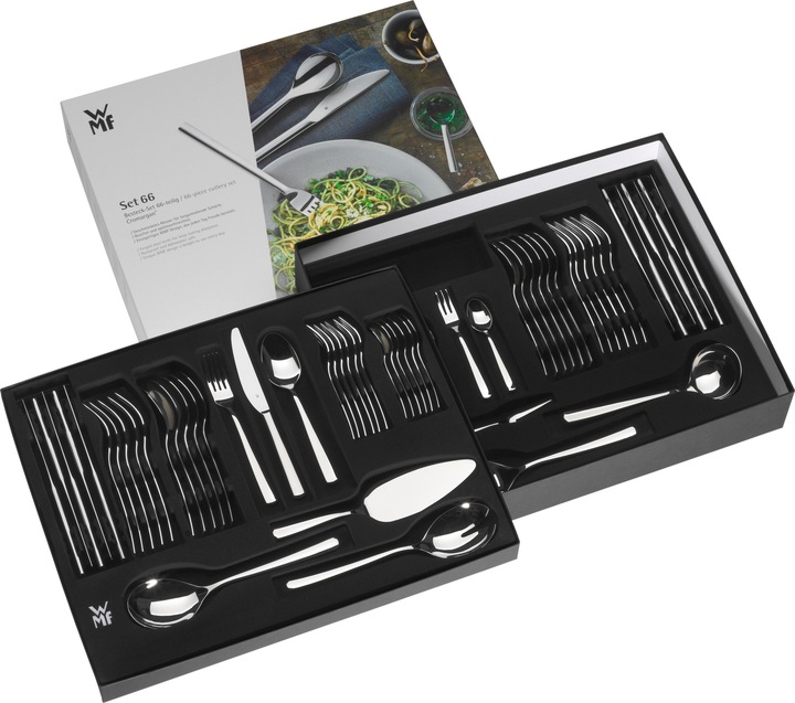 Produktbild WMF Essbesteck Besteckset 12 Personen Boston 66tlg Monobloc Edelstahl 18/10 poliert (66 Stück, Besteck Set)
