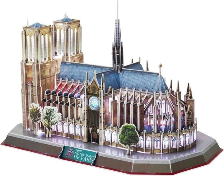 Actual product image Cubicfun 3D Puzzle Notre Dame (Light) (149 pieces)
