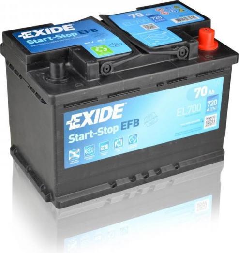 Actual product image Exide Start-Stop EFB (12 V, 70 Ah, 760 A)