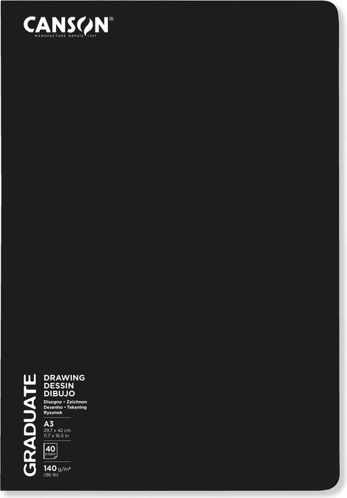 Immagine prodotto Canson Blocco da disegno Graduate Agrafé A3, 20 fogli (A3, Nessuna, Copertina morbida)