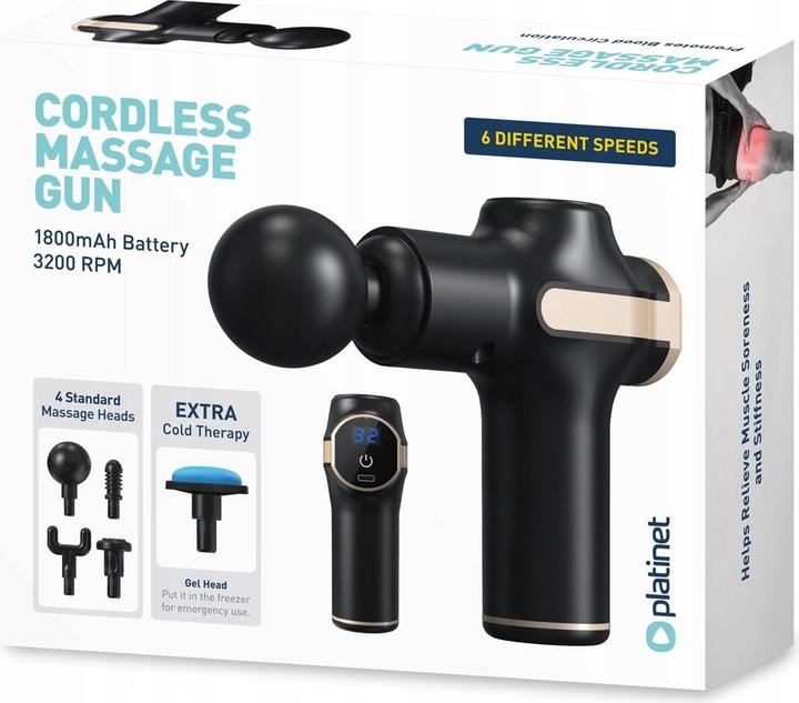 Actual product image Platinet massage gun PMAS2 (5 Steps, 180 min)