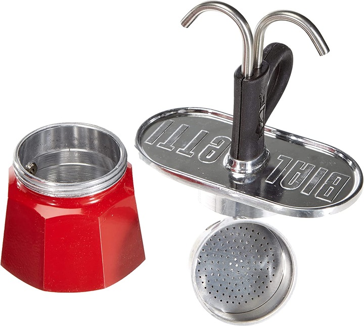 Actual product image Bialetti kawiarka Mini Express czerwona 2tz + 2 filiżanki (2 T.)
