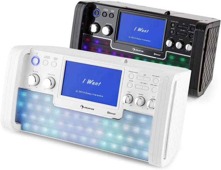 Actual product image Auna Karaoke machine, white