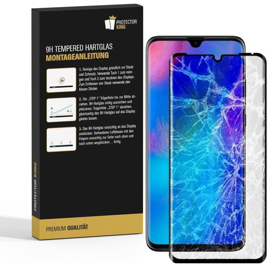 Thumbnail - Protectorking 3x echtes Tempered 9H Panzerhartglas 3D KLAR (3 Stück, Huawei P30 Lite), Smartphone Schutzfolie