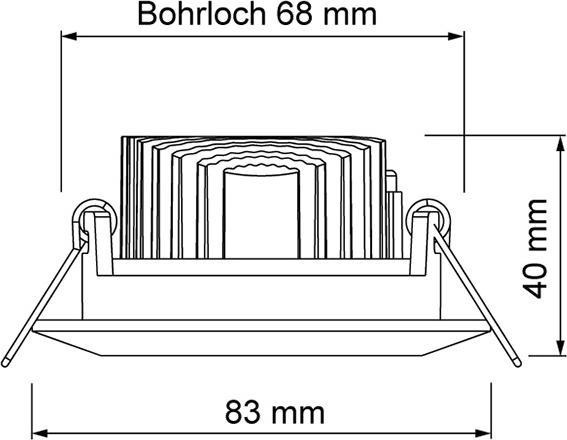 Actual product image Werkstarck LED recessed ceiling light set Flat 230 (725 lm)