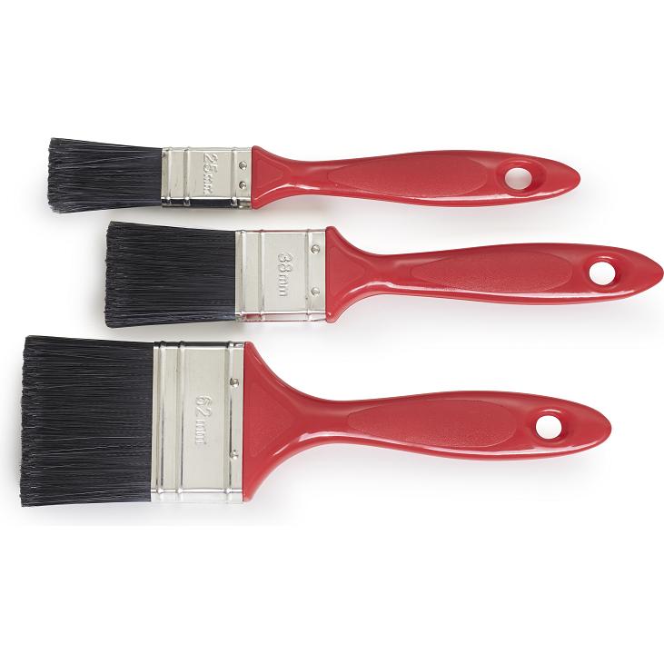 Spekter, Pinsel, Vikan Penselsaet, 25, 40 og 60 mm, flade, 270 mm, Rød (60 mm)