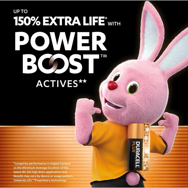 Produktbild Duracell Plus-AA(MN1500/LR6) BOOST K4 (4 Stk., AA / LR6 / LR06 / Mignon / R6 / R14505)