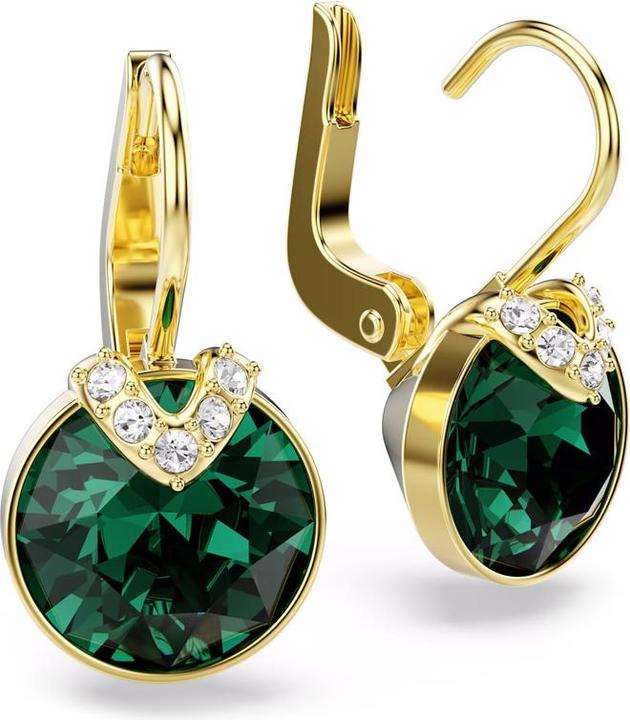 Immagine prodotto Swarovski Bella V Drop Ohrhänger Rundschliff Grün Goldlegierungsschicht (Metallo Swarovski)
