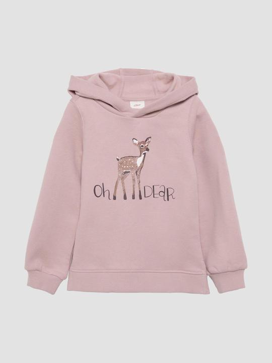Produktbild S.Oliver Sweatshirt Wärmendes Kapuzen-Sweatshirt mit Glitzerprint (116, 122)