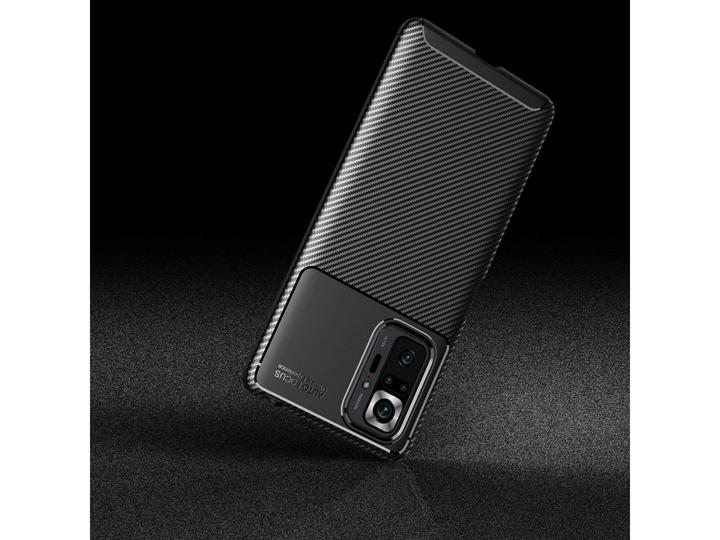 Produktbild Screenguard Xiaomi Redmi Note 10 4G Hülle Carbon Design TPU Case (Xiaomi Redmi Note 10)