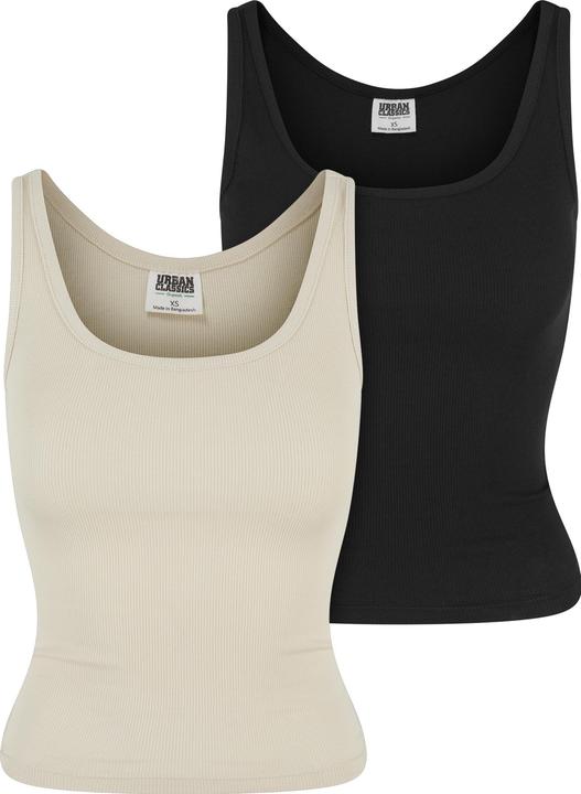 Produktbild Urban Classics Ladies Organic Basic Rib Top 2-Pack - 166867 (S)