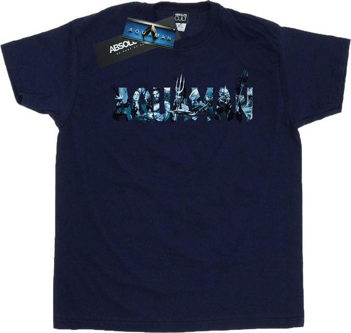 Produktbild Aquaman Text Logo TShirt (M)