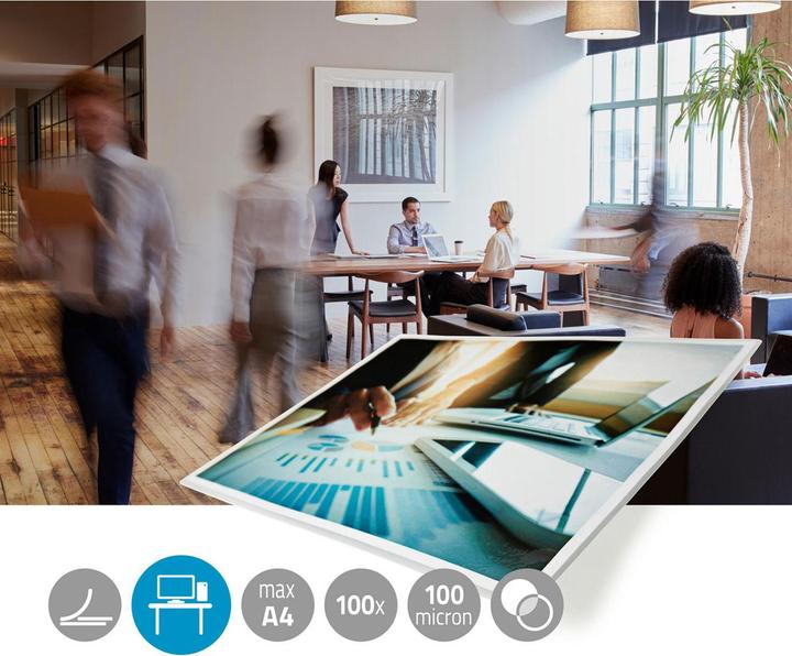 Actual product image Nedis Laminating film - A4-100 um - 100 pieces (A4, 100 pcs., 100 µm)