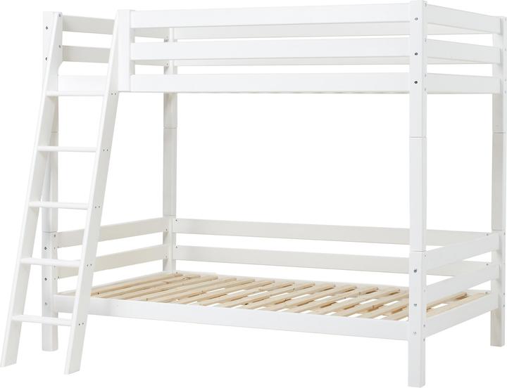Hoppekids Hohes Etagenbett ECO Luxury mit schräger Leiter, Rausfallschutz und Liegefläche 120 x 200 (120 x 200 cm)
