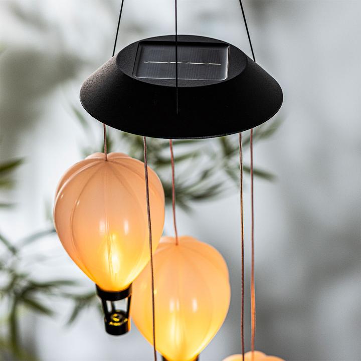 Actual product image HI LED Solar Windspiel mit 5 leuchtenden Ballons