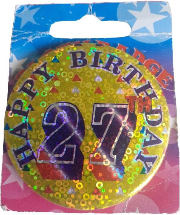 Immagine prodotto Generic PartyButton in paillettes 27° compleanno