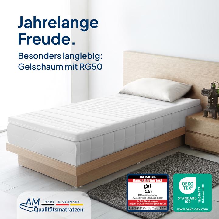 Actual product image AM Qualitätsmatratzen 7-zone deluxe (90 x 200 cm)