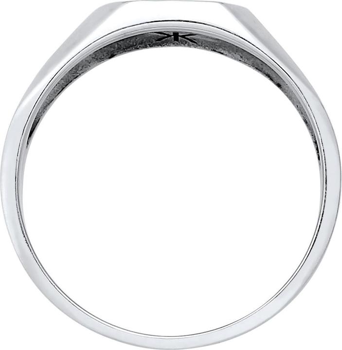 Produktbild Kuzzoi Ring Basic Siegelring Herren Quadrat Matt 925 Silber (56, 925 Silber)