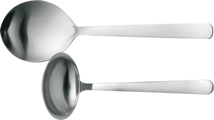 Fiskars Serving cutlery, 2-piece, quality steel, silver/matt, Functional Form, 1002959 (Serving spoon)